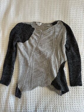 Helmut Lang | Rare Asymmetric Grey & Black Sweater | Size Small